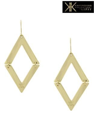 Lipsy Kardashian Articulated Triangle Drop Earrings