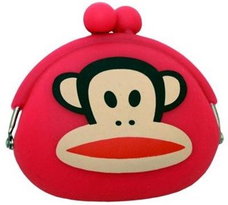 Paul Frank Neon pink Julius monkey rubber feel coin purse