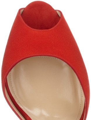 Paul Andrew Red Satin Fatales Sandals