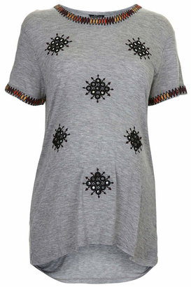 Topshop Maternity folk mirror embroidered tee