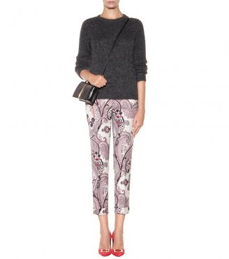 Etro Printed wool-twill trousers