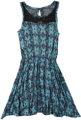 Ella Moss Caspian Print Dress (Kid) - Aqua-10
