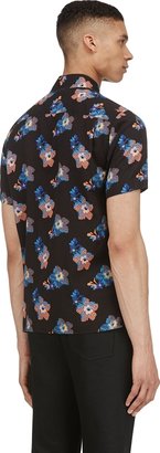 Marc Jacobs Black Hibiscus Print Shirt