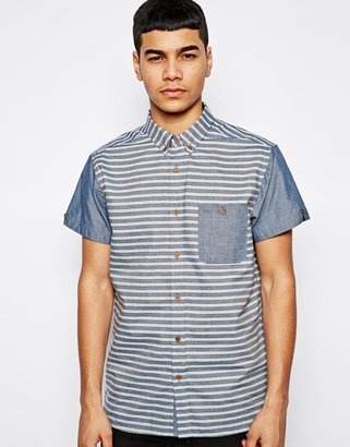 Solid !Solid Stripe Shirt With Pocket