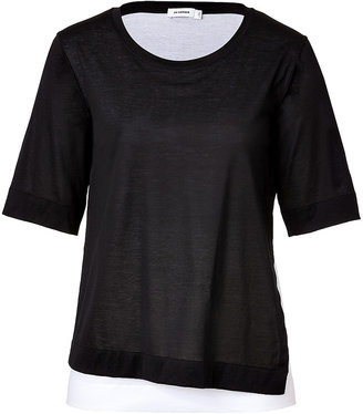 Jil Sander Cotton T-Shirt in Black/White