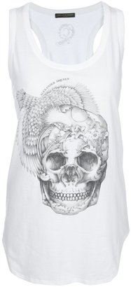 Alexander McQueen cotton bird and skull print vest