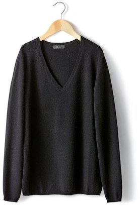 La Redoute R essentiel Long-Sleeved V-Neck Cashmere Wool Sweater