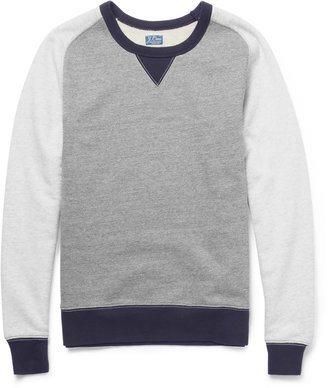J.Crew Exeter Panelled Loopback Cotton-Jersey Sweatshirt