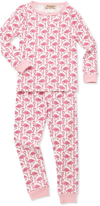 BedHead Pink Flamingos Pajama Set, Pink, 3-24 Months