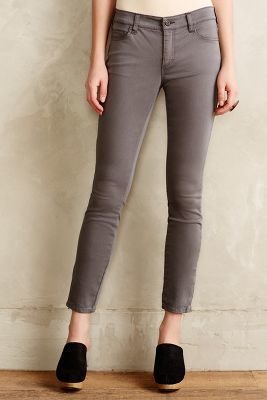 Anthropologie Pilcro Serif Sateen Zip Jeans Dark Grey 31 P Denim