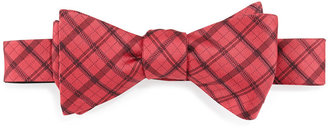 Ted Baker Plaid Silk Bow Tie, Red