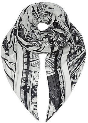 McQ Manga-print scarf