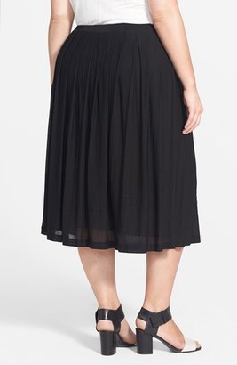 Eileen Fisher Flared Silk Skirt (Plus Size)