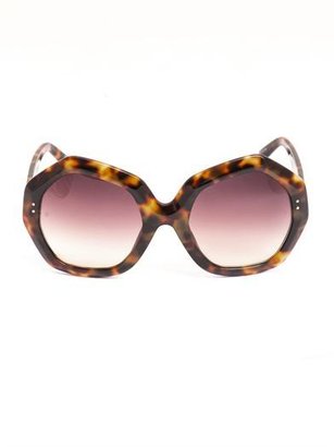 Linda Farrow Tortoiseshell geometric sunglasses