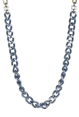 Gerard Yosca Multi Colour Chain Link Necklace-BLUE-One Size