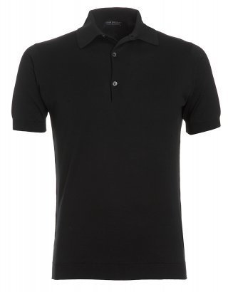 John Smedley Black Slim Fit 'Adrian' Polo Shirt