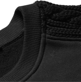 Balmain Cotton and Merino Wool-Blend Panelled Sweater