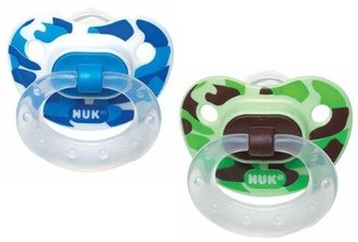 NUK Camouflage Design Silicone Pacifier Boys Color 0-6m 2-pack