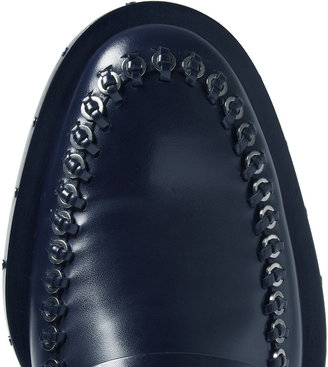 Lanvin Metal-Embellished Leather Penny Loafers
