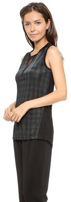 Torn By Ronny Kobo Sible Autumn Plaid Tank