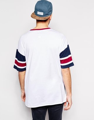 ASOS Longline T-Shirt With Flock Number Print And Oversized Fit