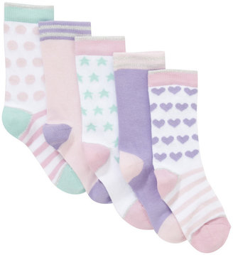 F&F 5 Pair Pack of Heart, Star and Spot Socks