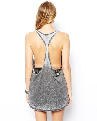 ASOS Vest with Drape Armhole in Burn Out