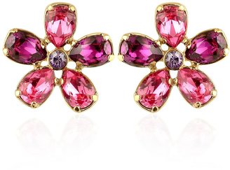 A-Z Collection Flower Gold Plated Clip-On Earrings