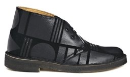Clarks Originals X PATTERNITY Desert Pattern Black Boots - Black print
