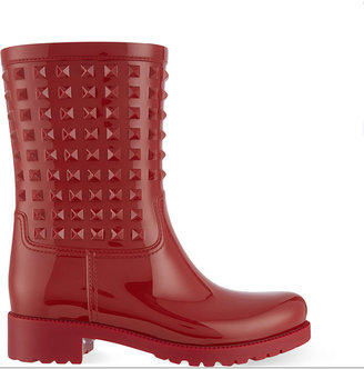 Valentino Rockstud wellington boots