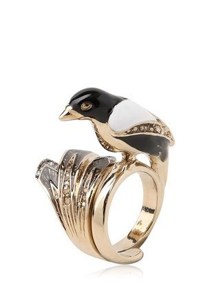 Roberto Cavalli Gold Plated Enameled Ring