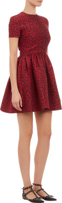 Valentino Leopard-Print Doubleface Dress