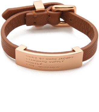 Marc by Marc Jacobs Standard Supply Leather ID Bracelet