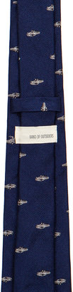 Band Of Outsiders Delorean Print Tie in Blue