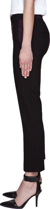 Rad Hourani Rad by Black & Purple Colorblocked Vertical Trousers