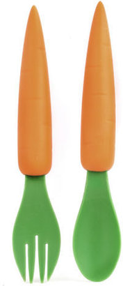 Kikkerland Carrot Spoon and Fork Set