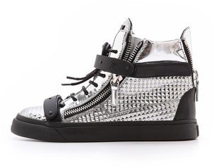 Giuseppe Zanotti London Mirrored Leather Sneakers