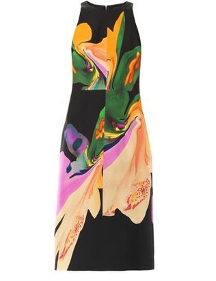 Josh Goot Orchid morph-print silk-satin dress