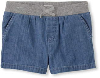 Children's Place Denim knit-waist shorts