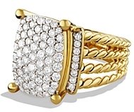 David Yurman Wheaton Ring with Diamonds in Gold