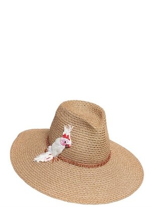 Eugenia Kim Emmanuelle Straw Hat With Parrot