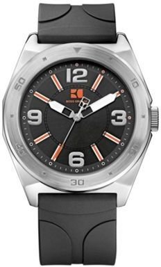 BOSS ORANGE Men's black smooth strap watch