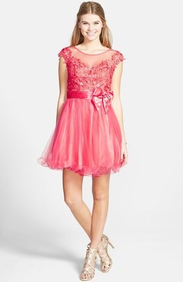 Sean Collection Lace Bodice Fit & Flare Dress