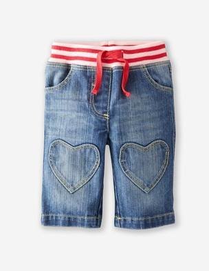 Boden Baby Heart Patch Trousers