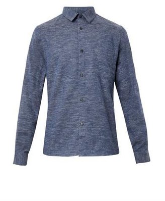A.P.C. Cotton and wool-blend shirt