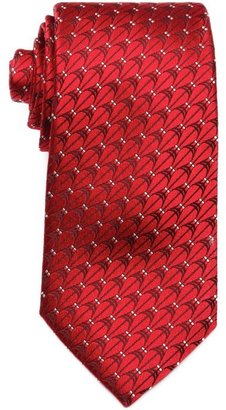 Ermenegildo Zegna red silk graphic print tie