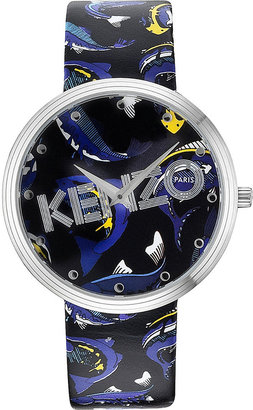 Kenzo It-Print Leather Watch - for Women