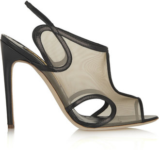 Rupert Sanderson Trinity leather and mesh sandals