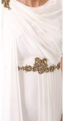 Notte by Marchesa 3135 Notte by Marchesa Embroidered Chiffon Gown