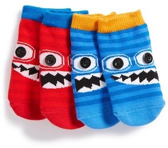 Mud Pie Monster Socks (2-Pack) (Baby)